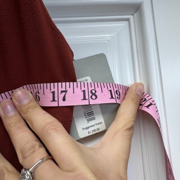 Zac Posen Terracotta Orange Sleeveless Mermaid Gown Dress New with $1,290 tags - Picture 9 of 15